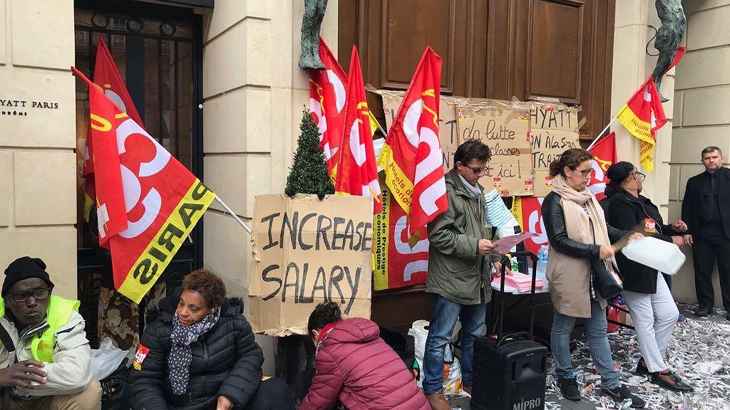 Solidarité avec les grévistes de l'hôtel Hyatt !