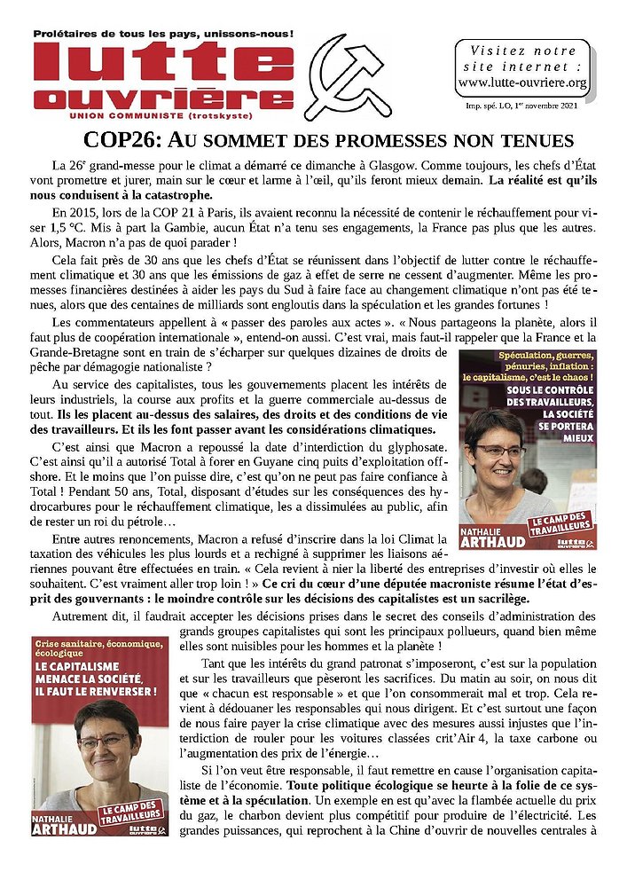 Tract La Rochelle-Rochefort-Niort 2 novembre 2021