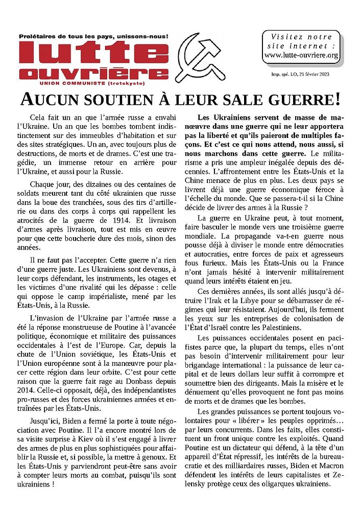 Tract Niort-La Rochelle-Rochefort 23-25 février 2023