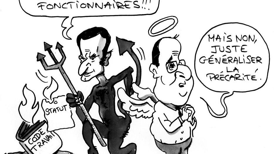 Macron et Hollande  se partagent les rôles