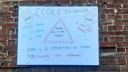 Illustration Des parents d’élèves de l’école se sont mobilisés contre une fermeture de classe